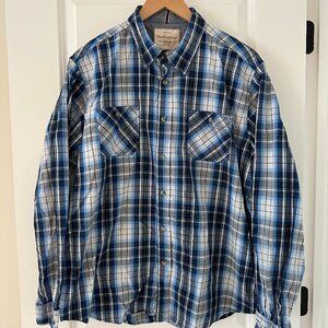 Blue Plaid Banana Republic Button Down